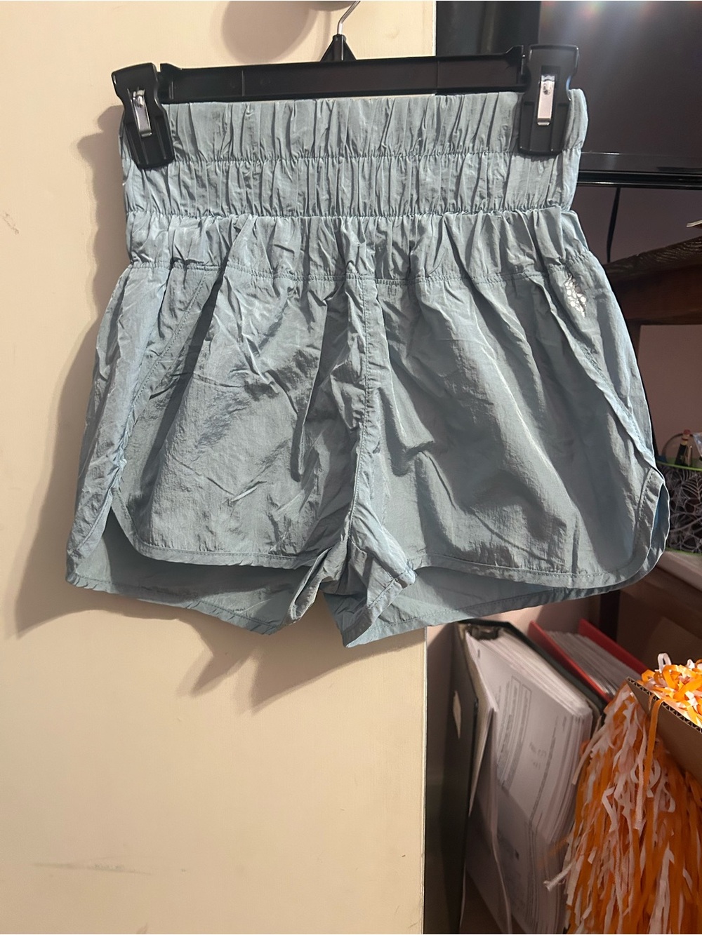Women's High-Waist Lightweight Shorts - Light Blue